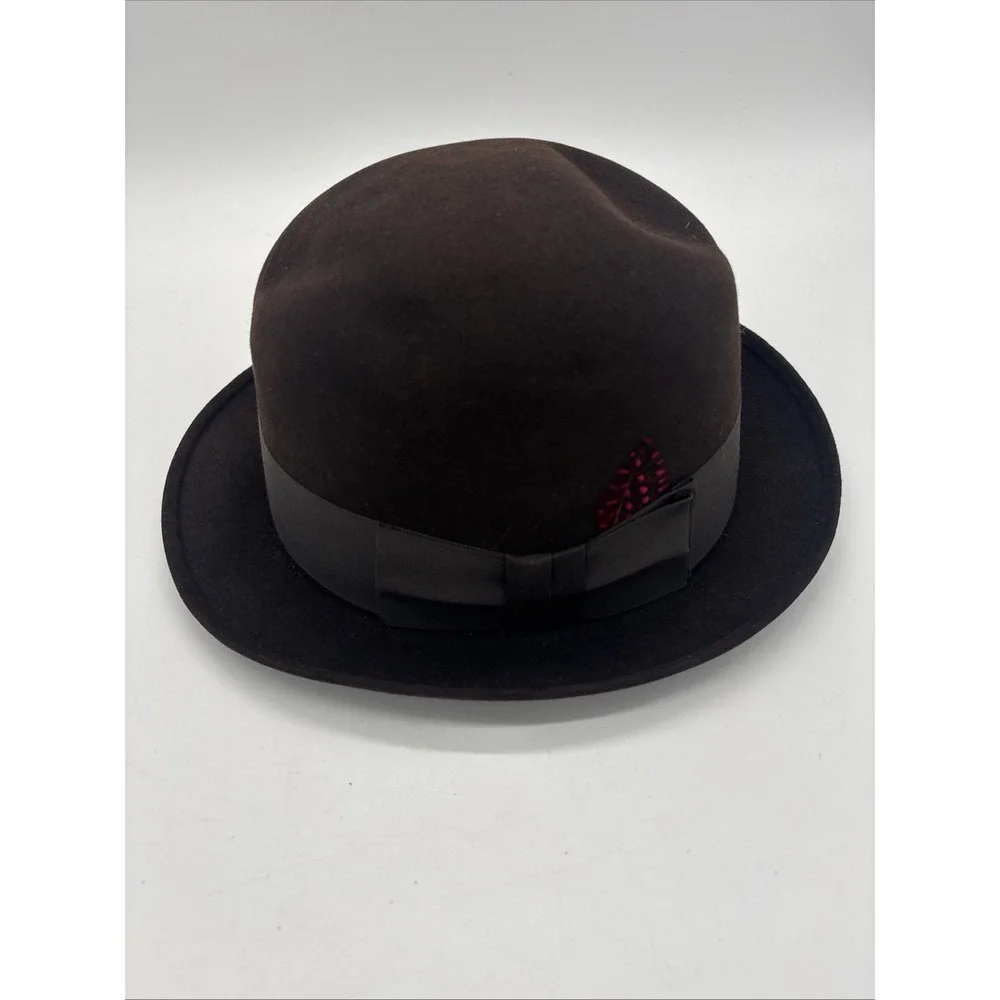 Vintage Brown Fedora Men's Hat Made In Usa Carson Pirie Scott